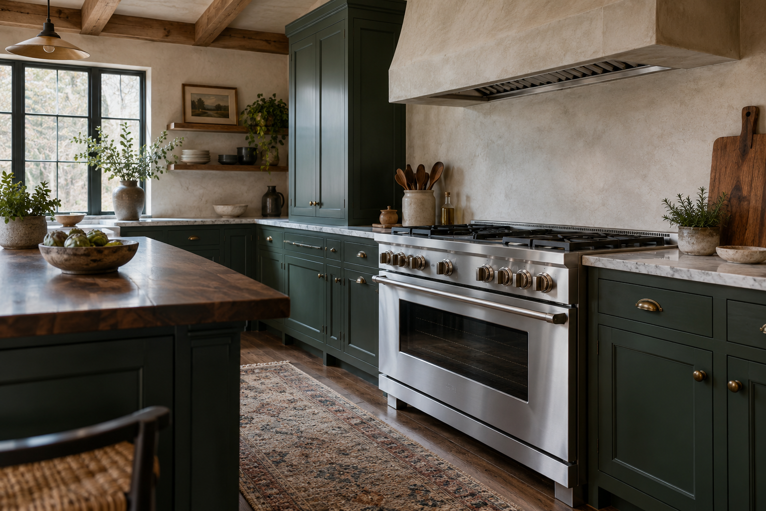 Illustrative Wolf range in a residential kitchen — AI image for Sub-Zero Repair Lewisboro